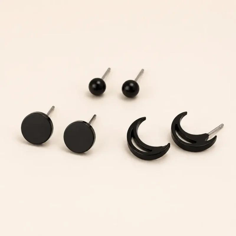 black-316l-earring-set-missgallery