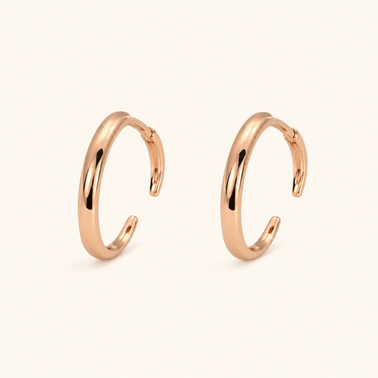 گوشواره حلقه‌ای ساده زنانه ژوپینگ کد E113