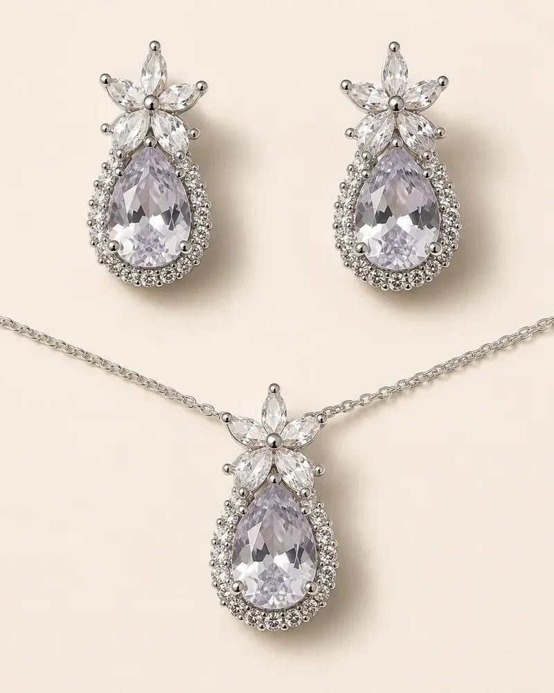 silver-crystal-half-set-earrings-necklace-missgallery