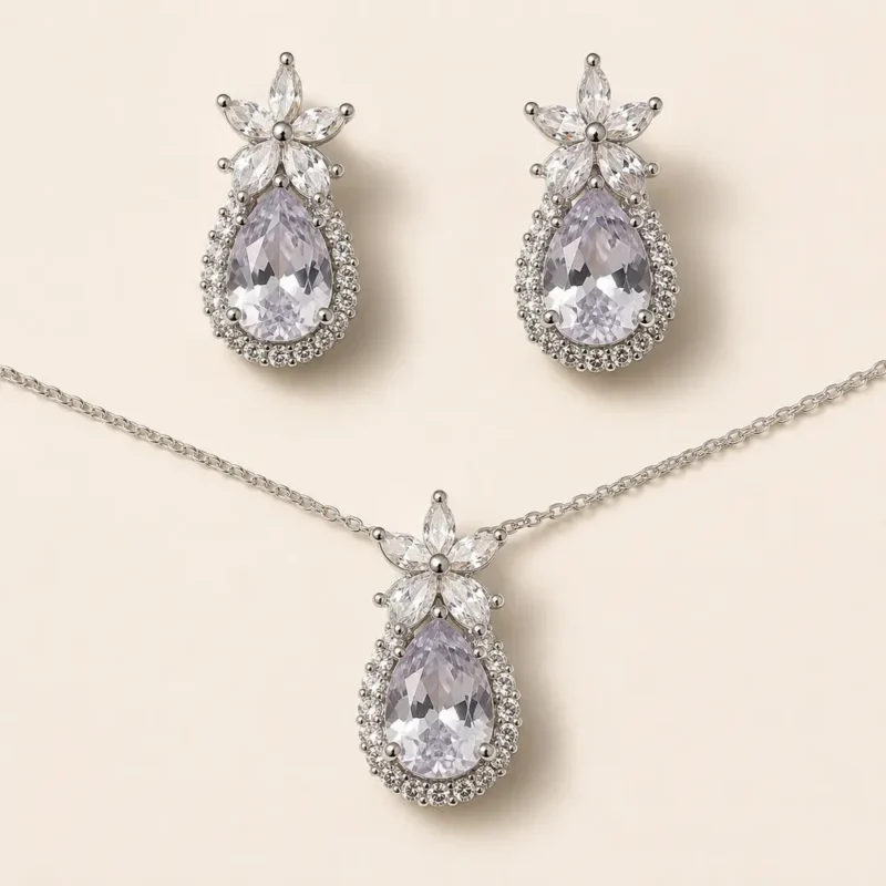 silver-crystal-half-set-earrings-necklace-missgallery