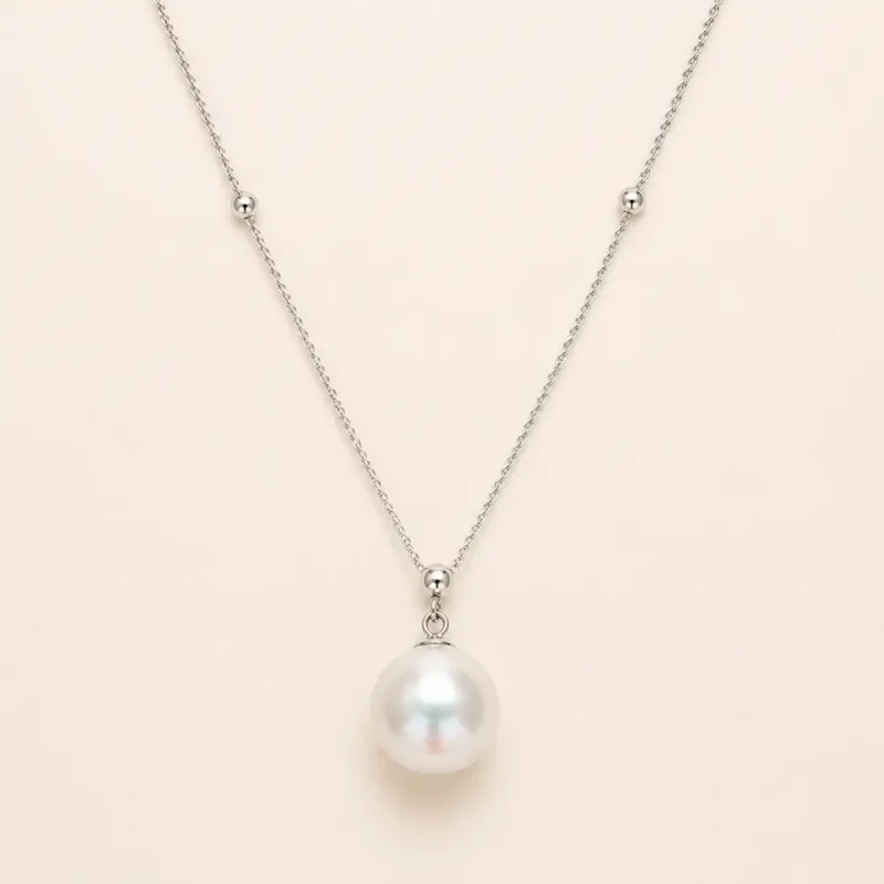 silver-pearl-ball-necklace-missgallery