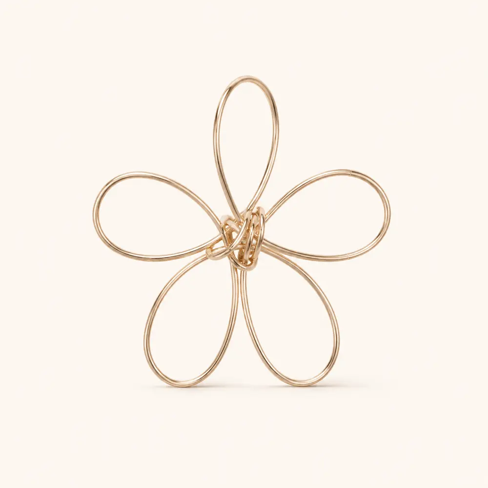 گوشواره سیمی زنانه طرح گل رادیوم کد E110