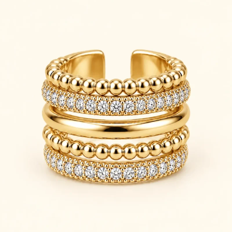 gold-five-line-sporty-adjustable-ring-missgallery