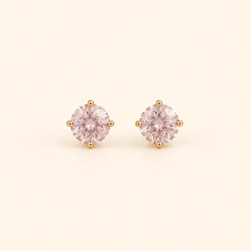 pink-round-stud-earrings-xuping-missgallery